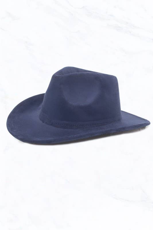 Suede Regular Cowboy Fedora Hat