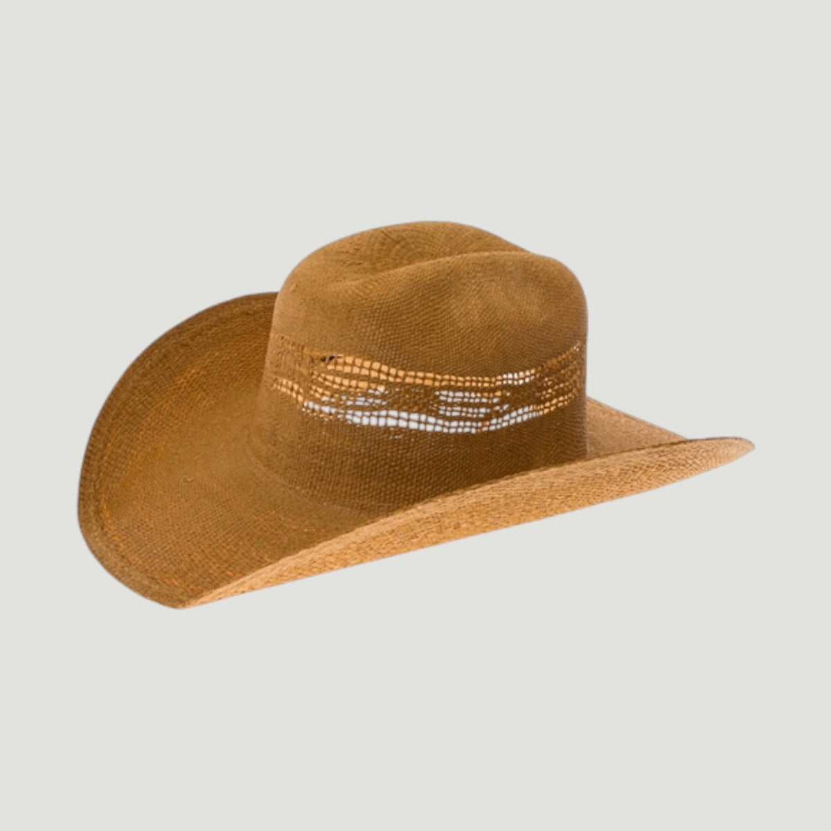 Woven Straw Vented Cowboy Hat