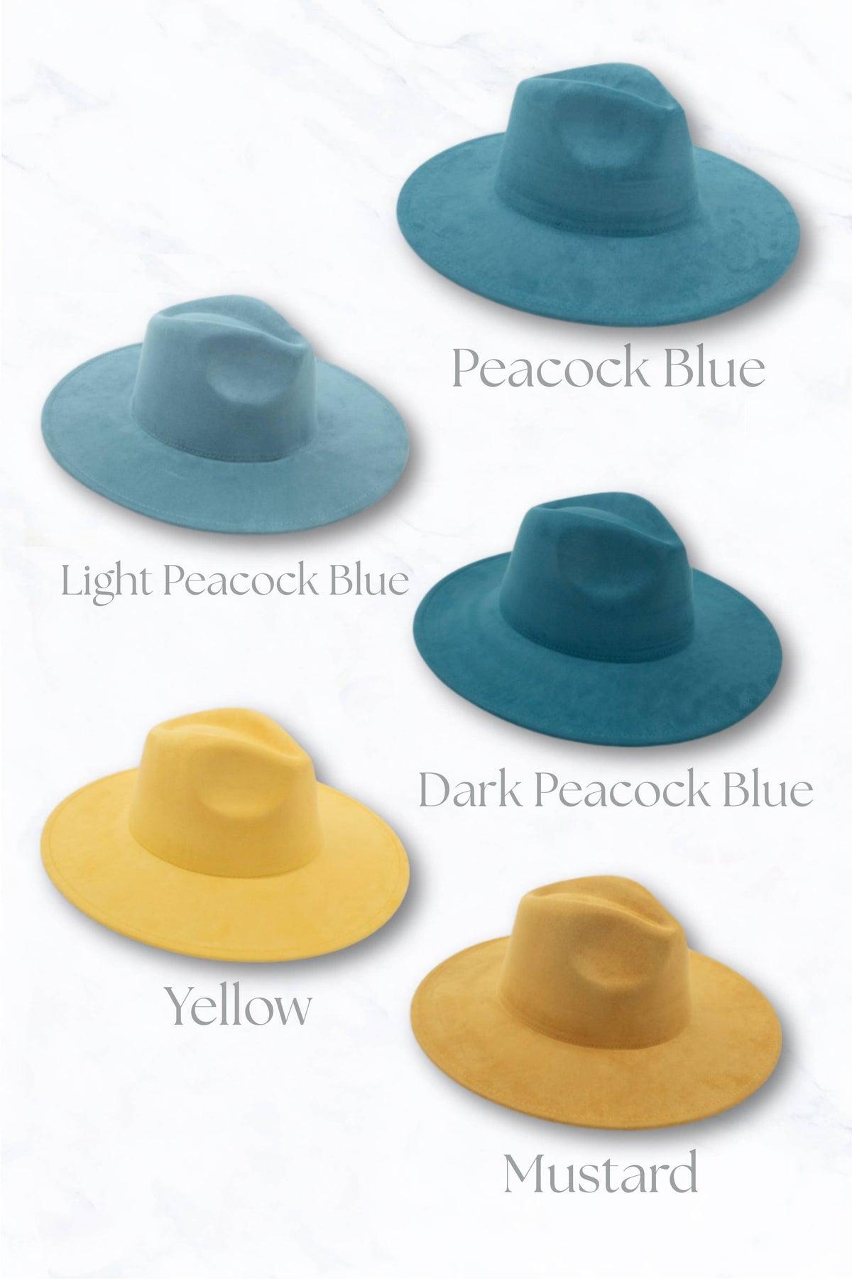 Suede Large Eaves Peach Top Fedora Hat