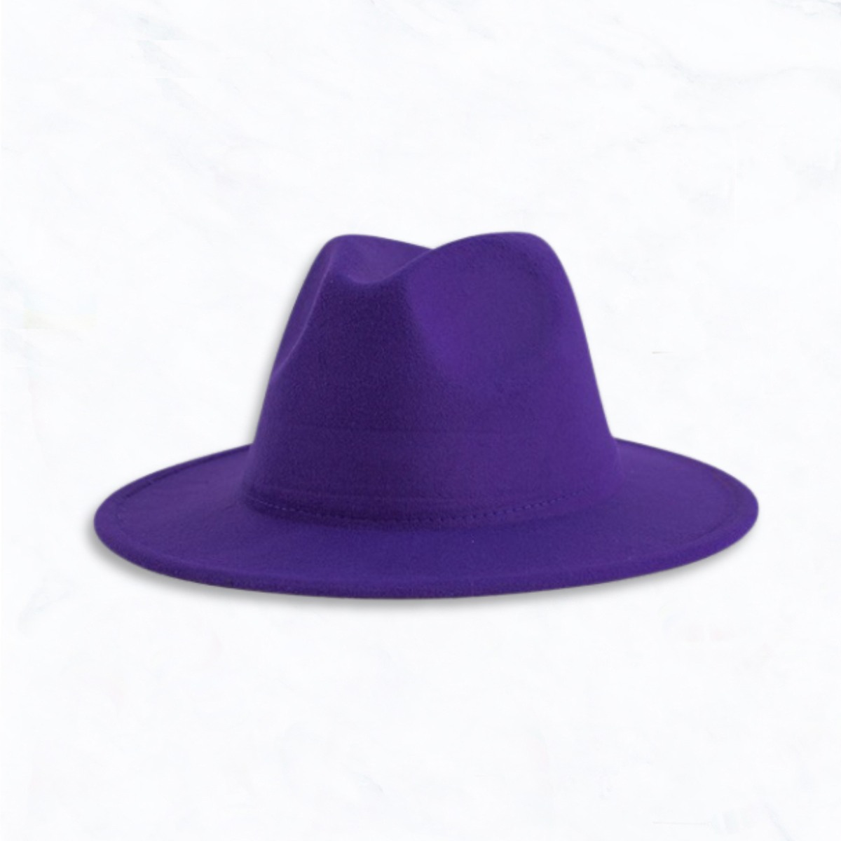 Flat Edge Felt Fedora Hat