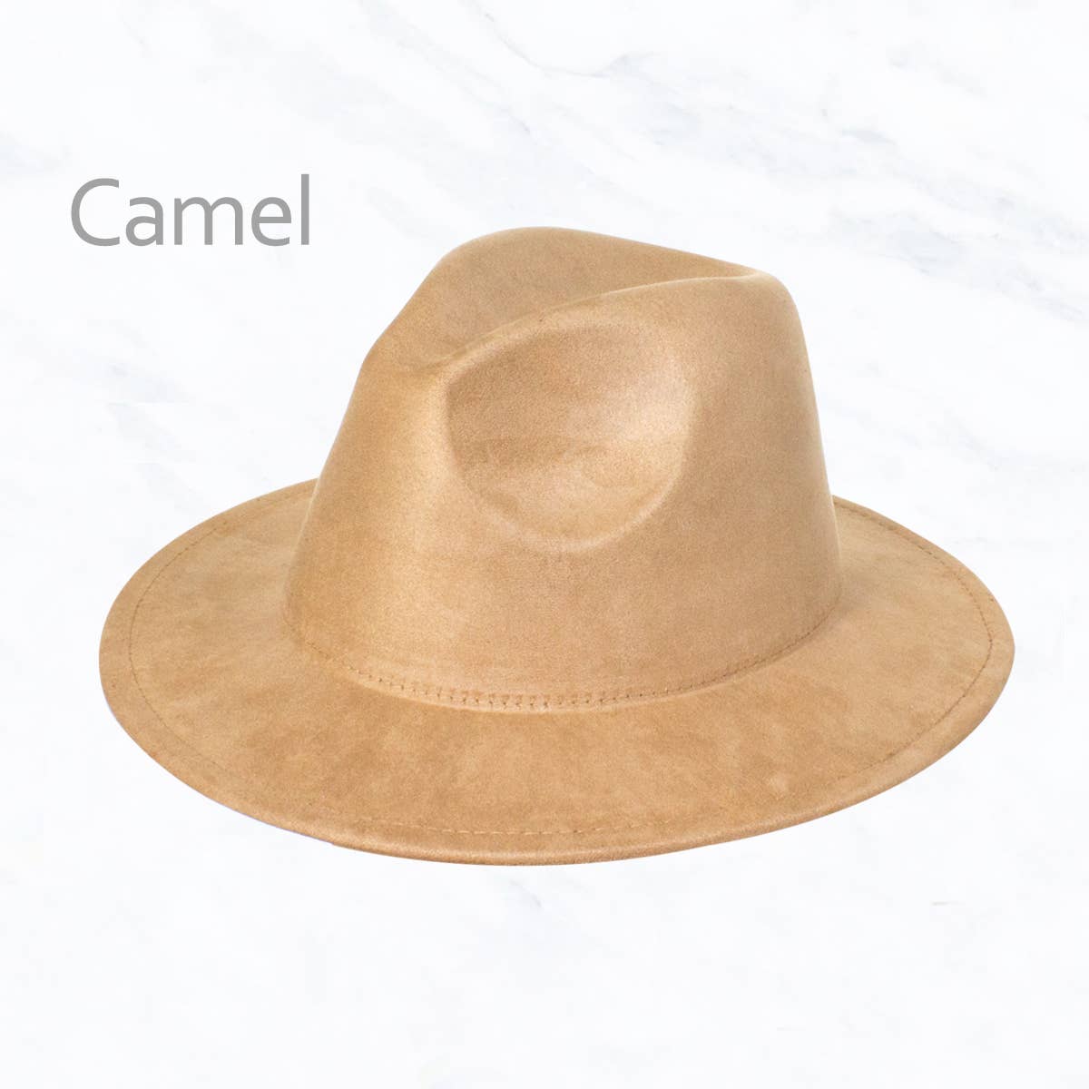 Suede Regular Eaves Peach Top Fedora Hat