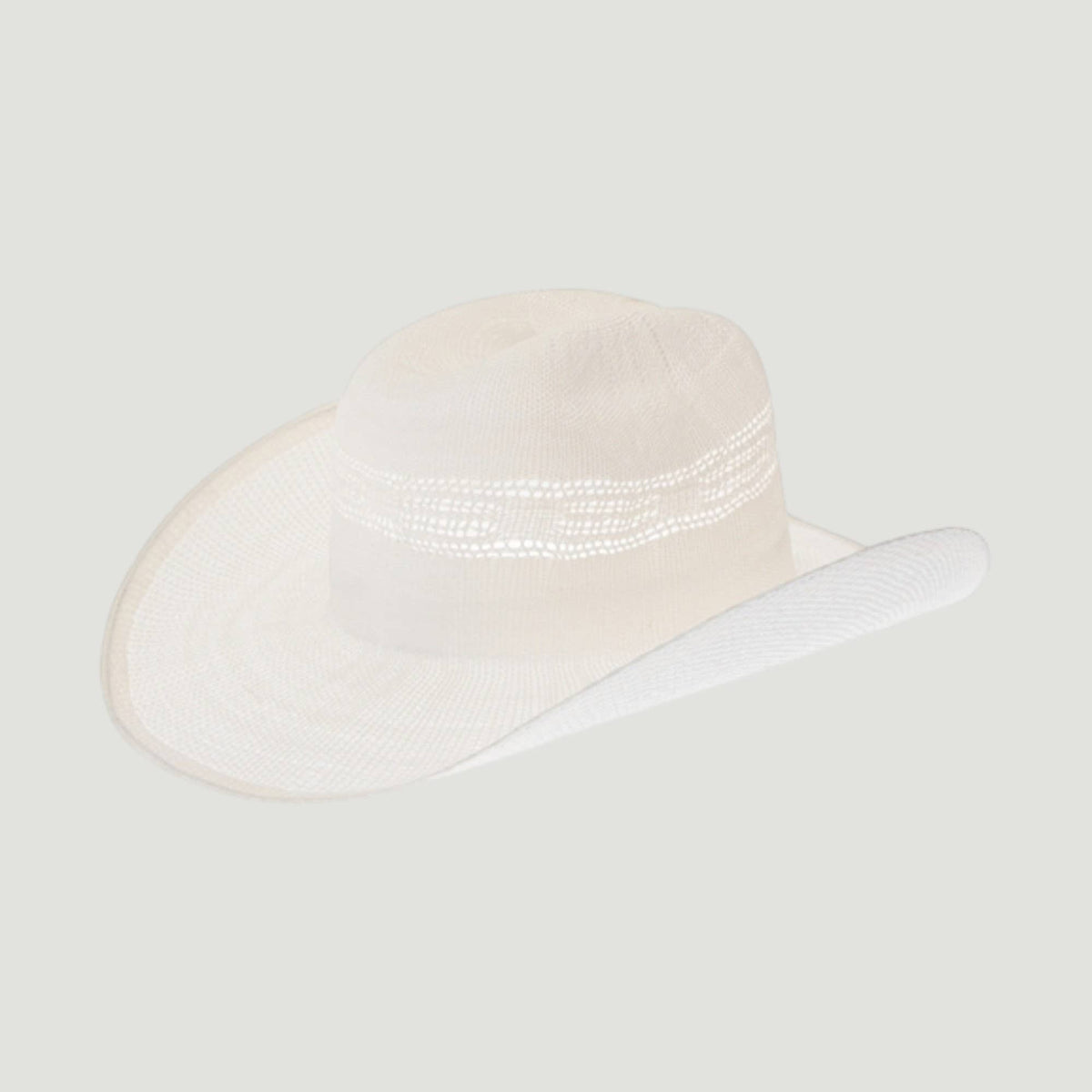 Woven Straw Vented Cowboy Hat
