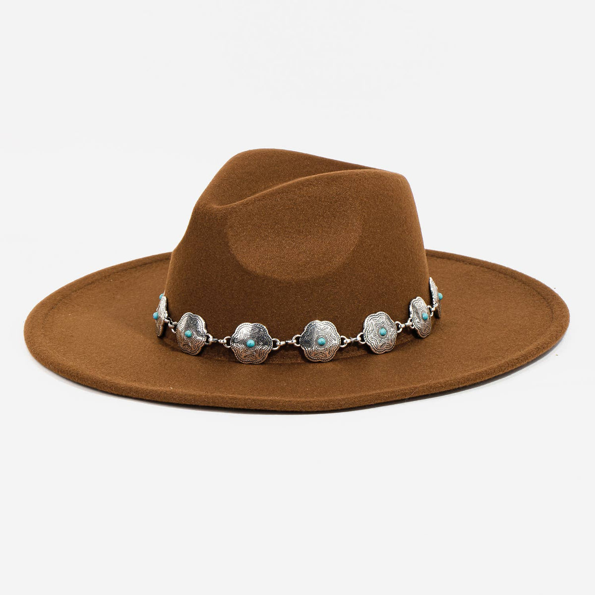 Chain Strap Fedora Hat