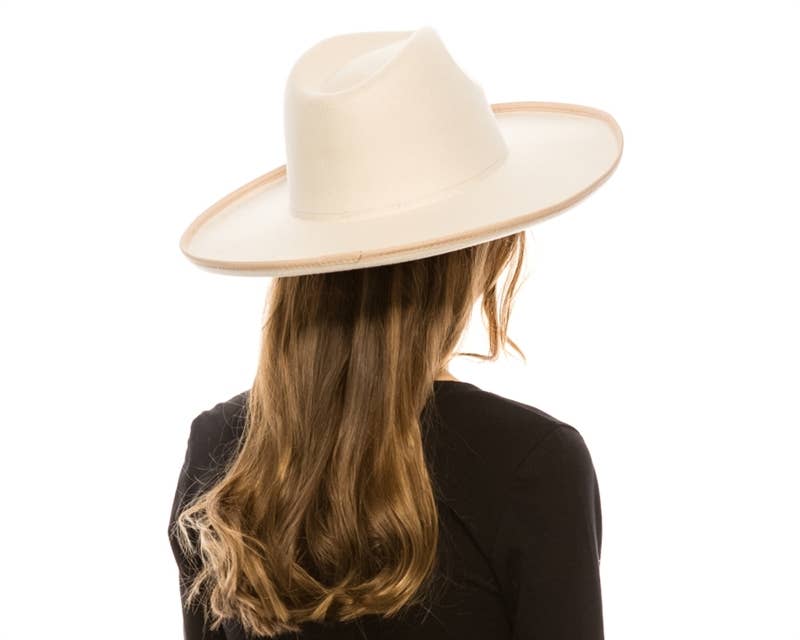 Vegan Felt Rancher Panama Hat Pencil Roll Brim - 4 Colors!