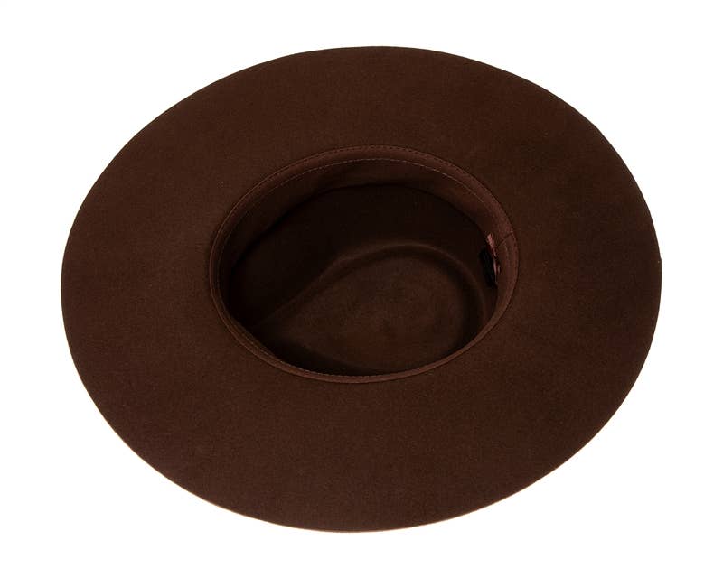 Wide Brim Wool Rancher Hat - Dark Colors