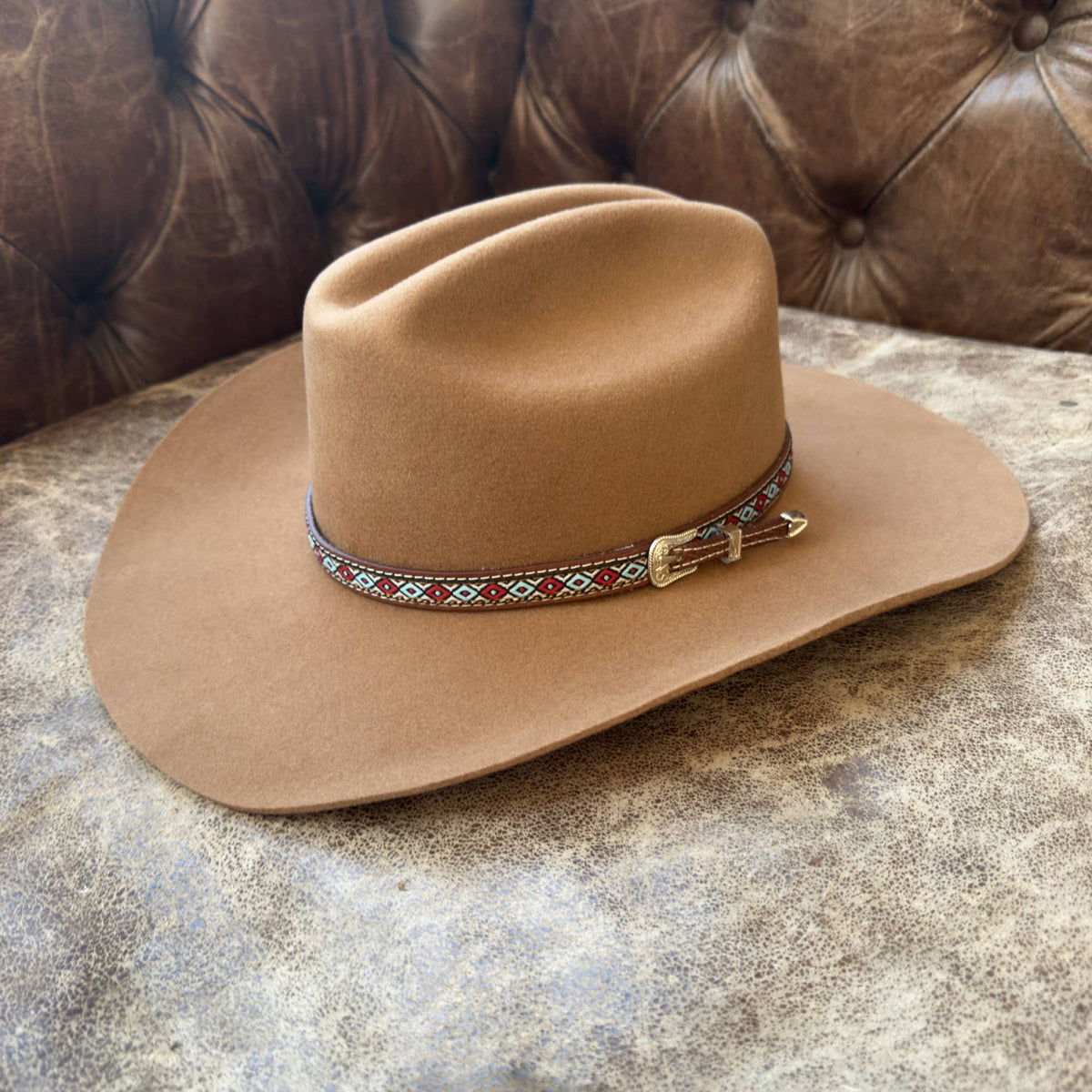 Western Hat Band Colorful Jacquard Design