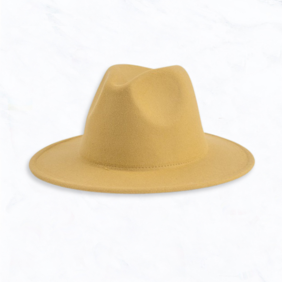 Flat Edge Felt Fedora Hat
