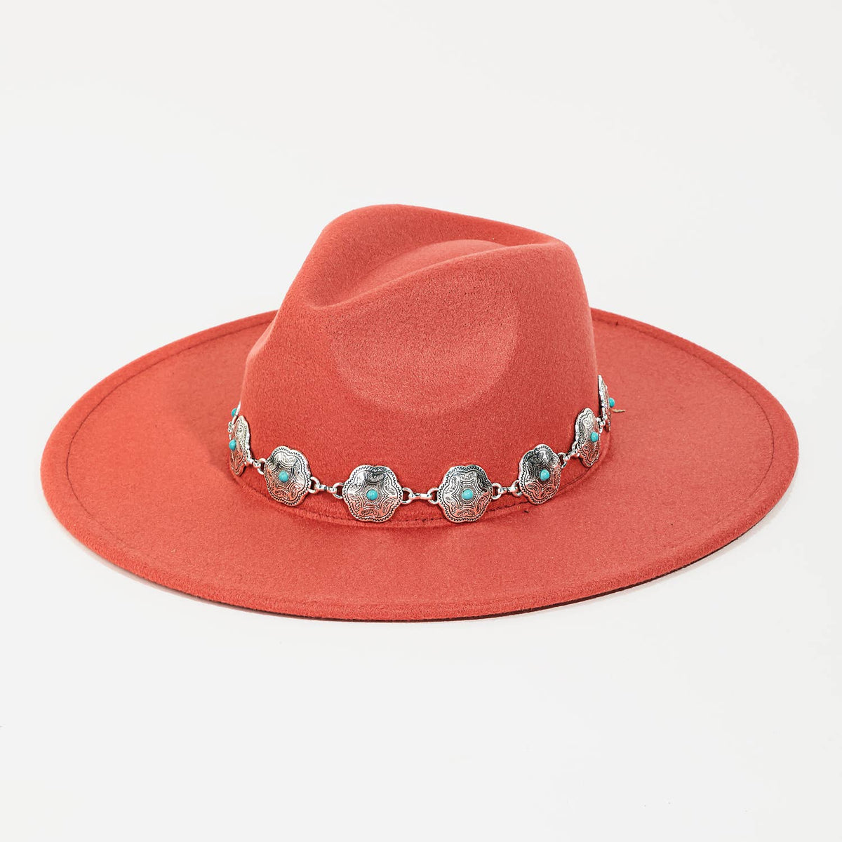 Chain Strap Fedora Hat