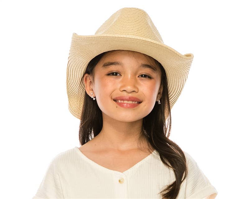 Kids Straw Cowboy Hat
