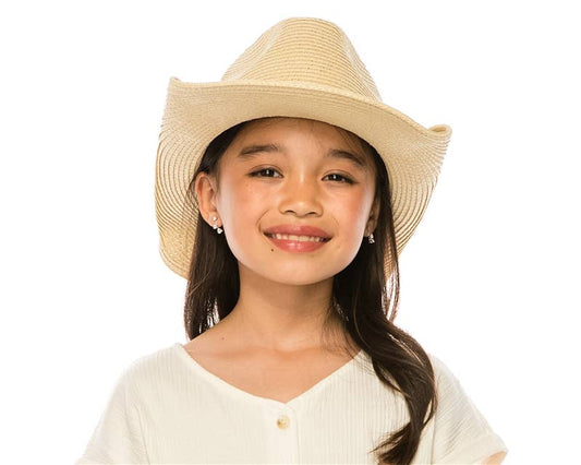 Kids Straw Cowboy Hat