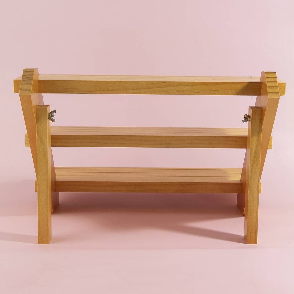3 Tier Wooden Jewelry Display Stand
