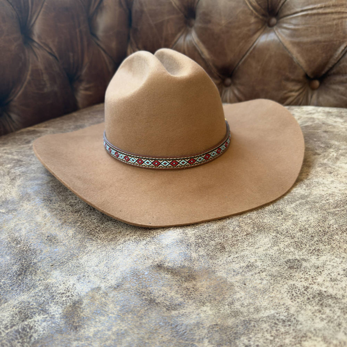 Western Hat Band Colorful Jacquard Design