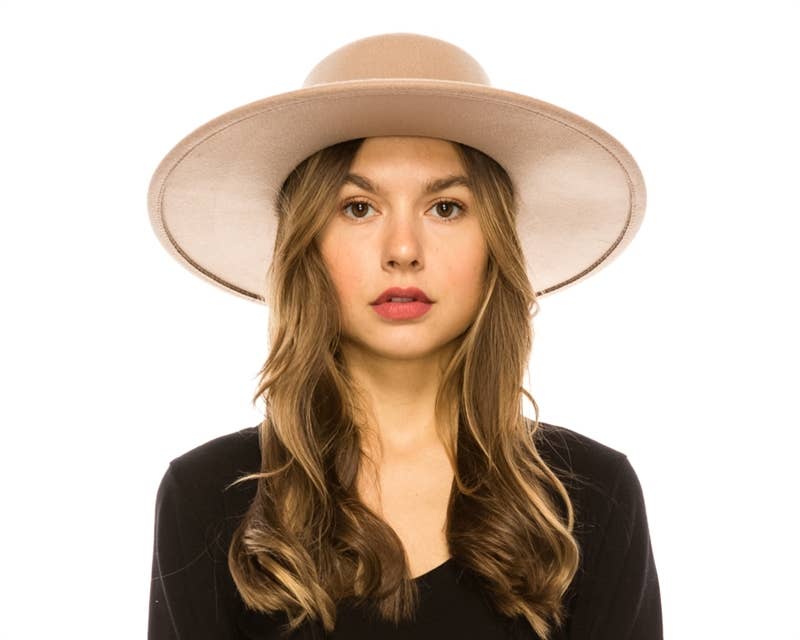 Vegan Felt Gambler Rancher Hat - 5 Colors