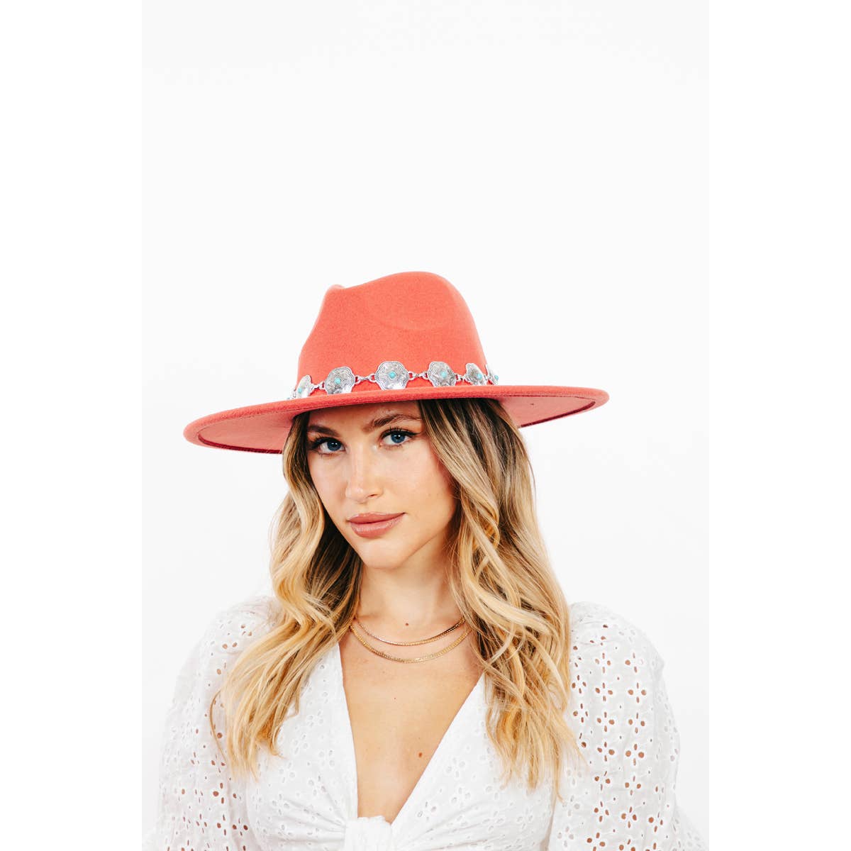 Chain Strap Fedora Hat