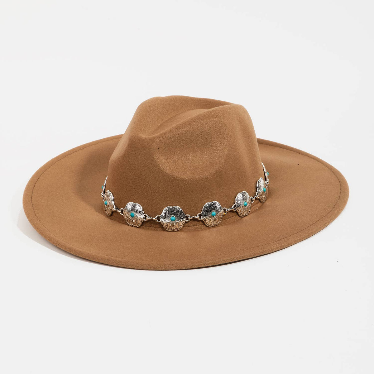 Chain Strap Fedora Hat