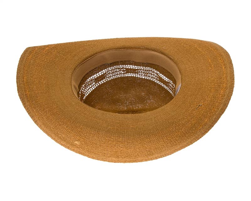 Woven Straw Vented Cowboy Hat - 4 Colors
