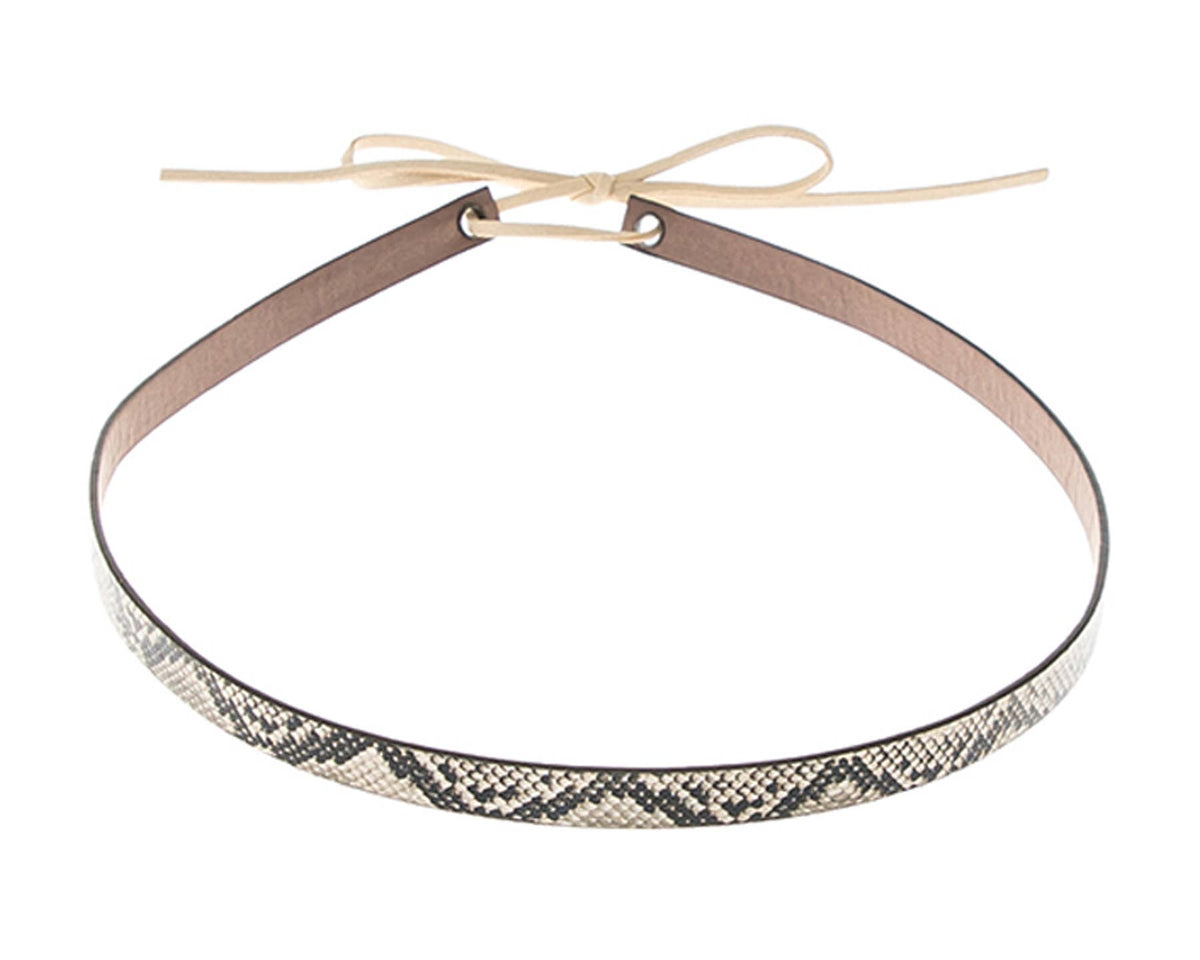 Hat Band - Snake Print Faux Leather - New!