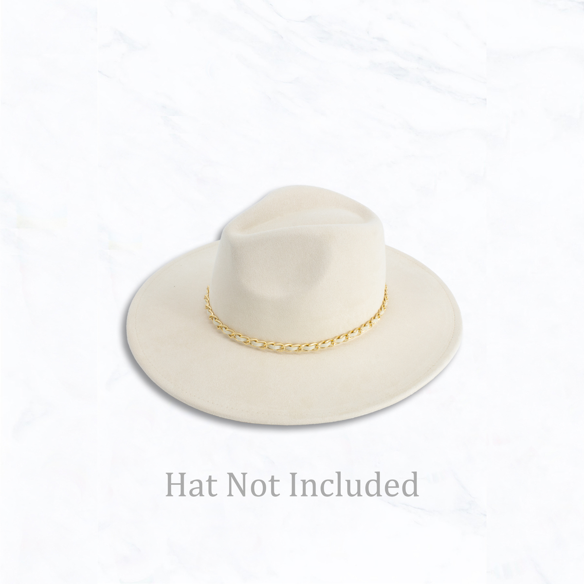 Faux Leather Gold Chain Hat Belt