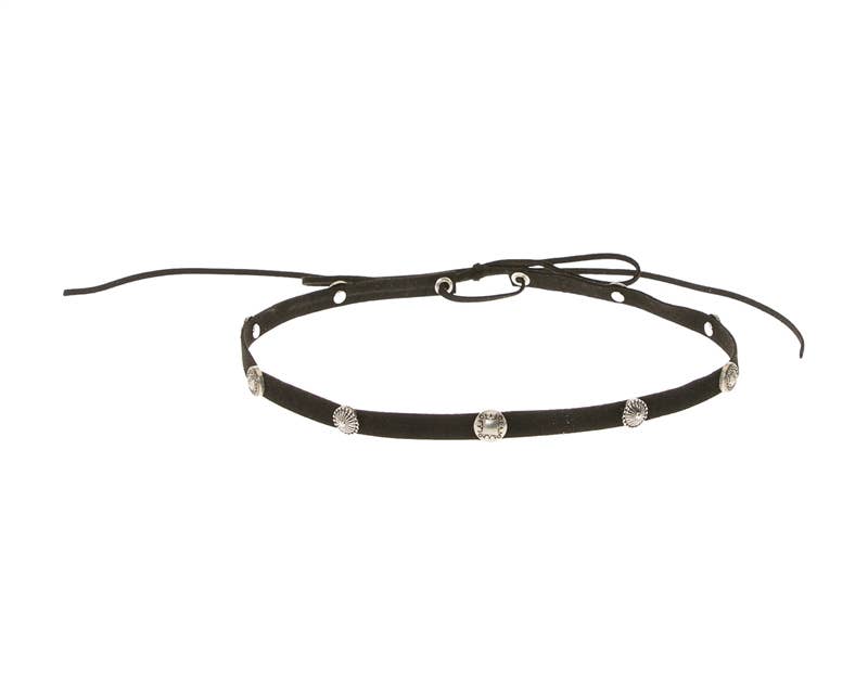 Hat Band - Suede W/ Silver Conchos - 2 Colors!