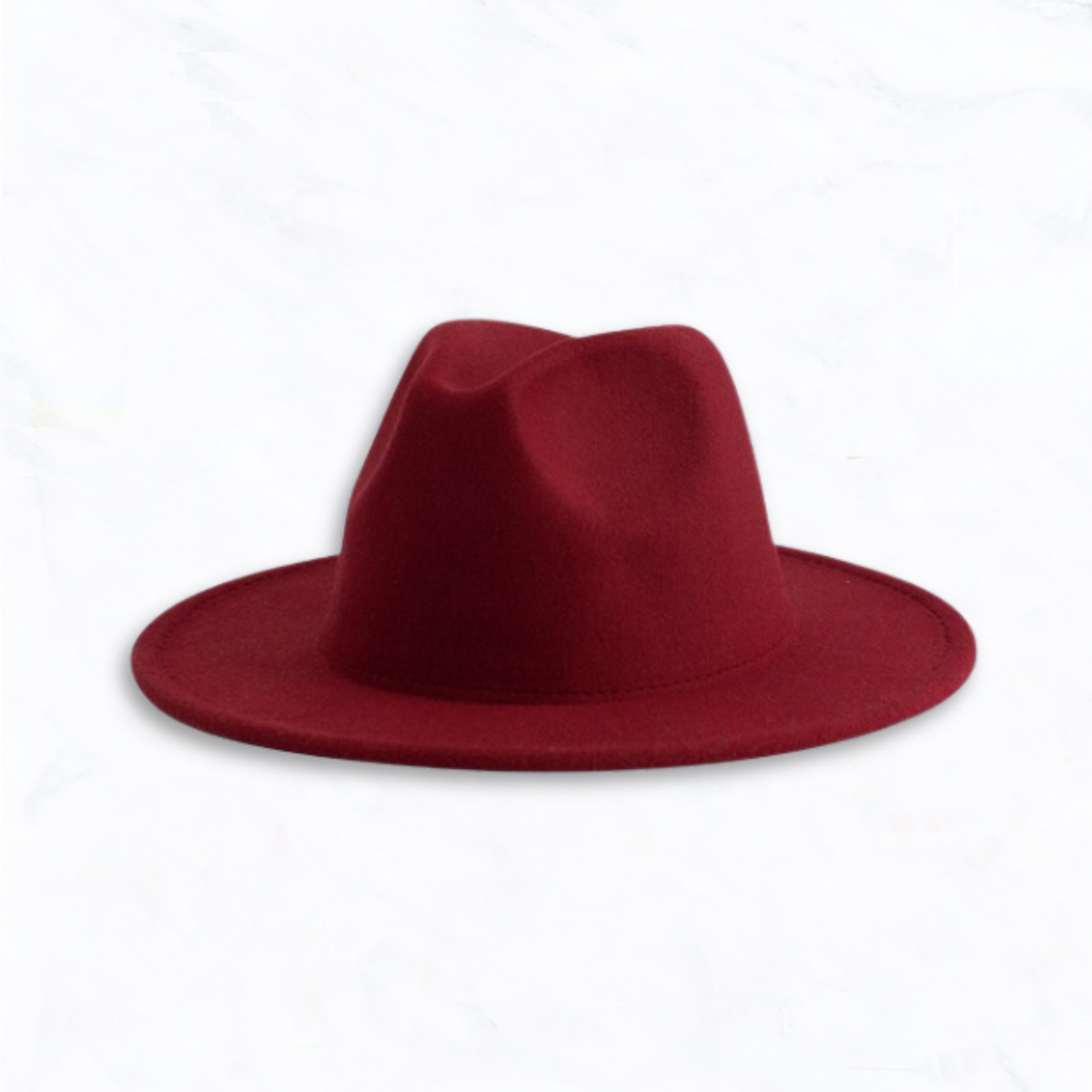 Flat Edge Felt Fedora Hat