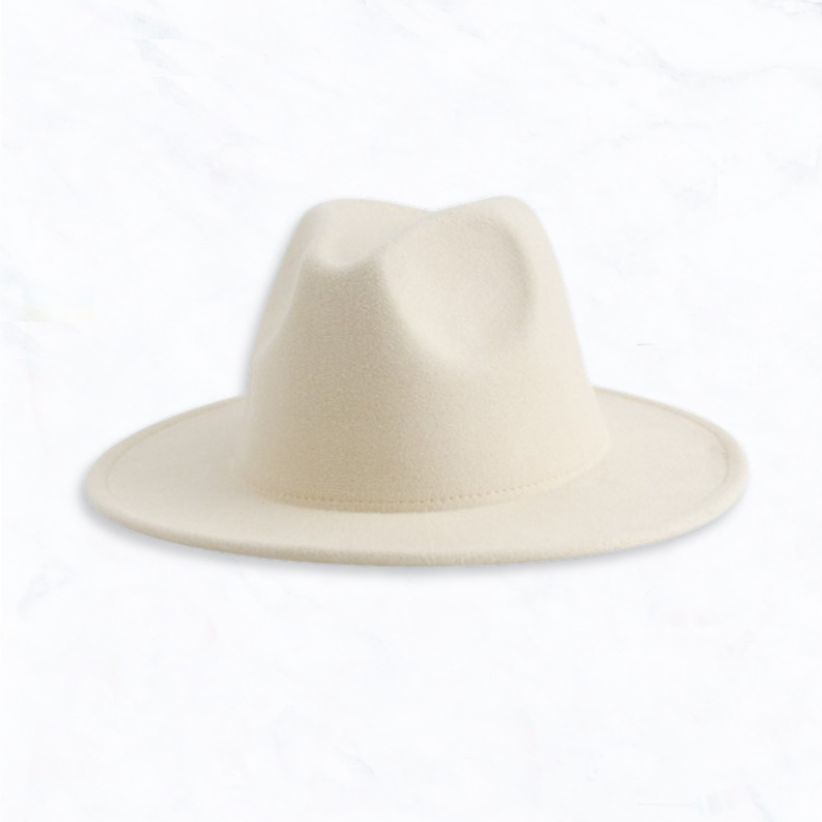 Flat Edge Felt Fedora Hat