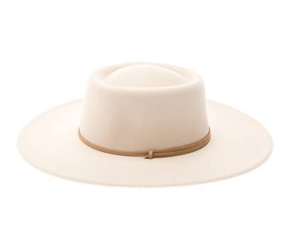 Vegan Felt Bolero Rancher Hat w/ Chin Cord - 3 Colors