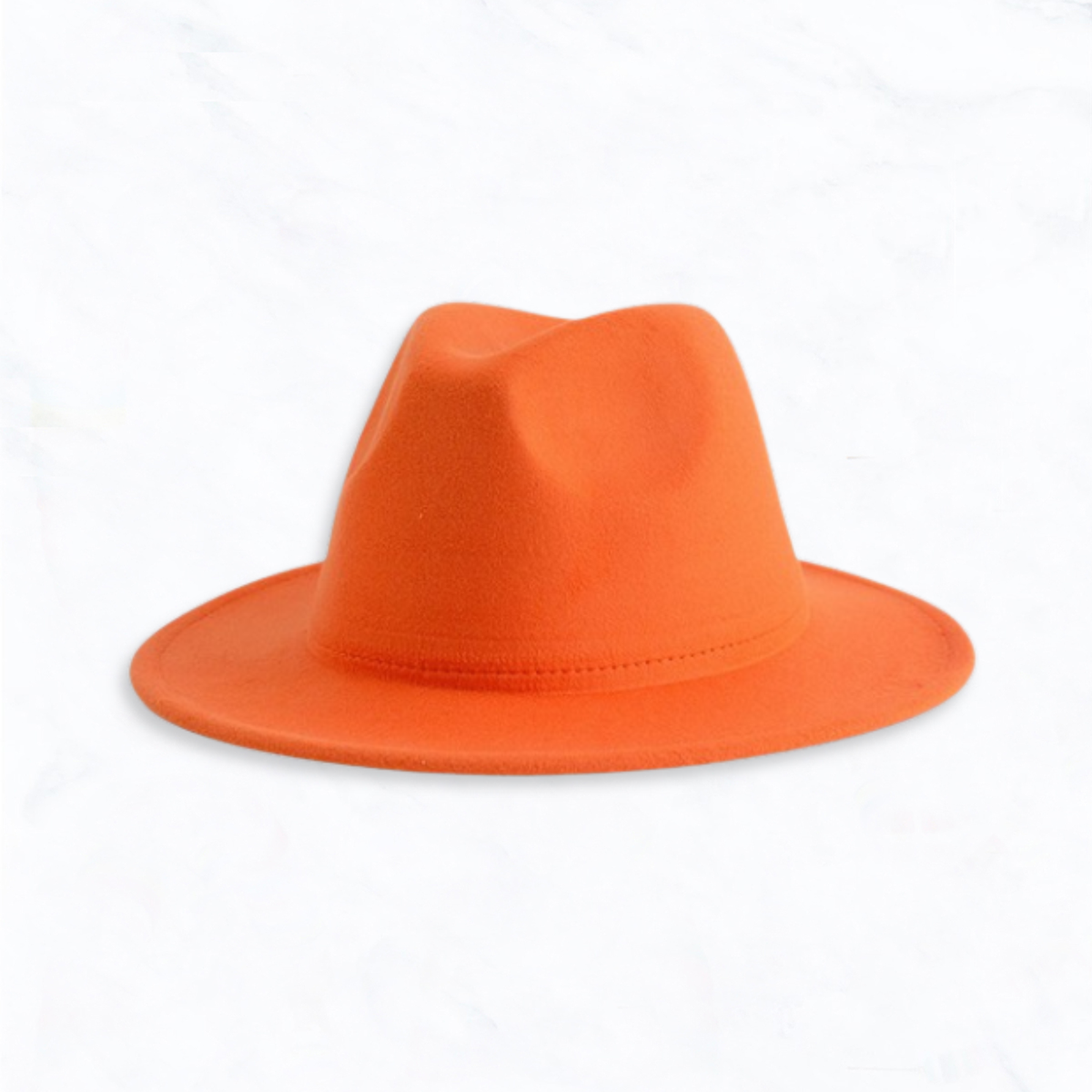 Flat Edge Felt Fedora Hat