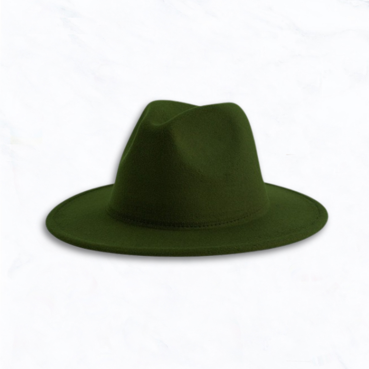 Flat Edge Felt Fedora Hat