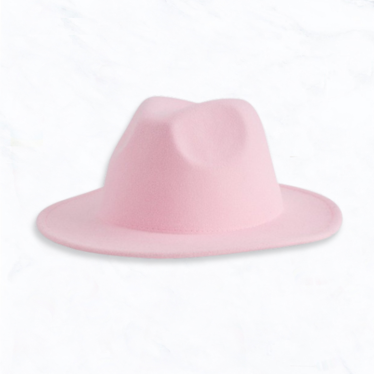 Flat Edge Felt Fedora Hat