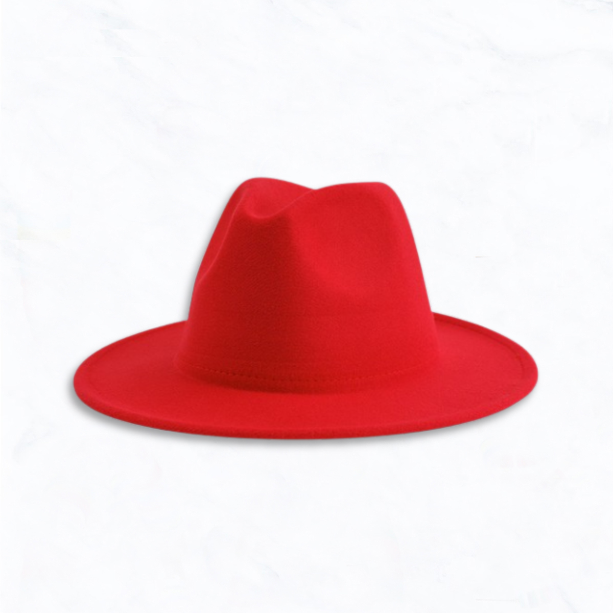 Flat Edge Felt Fedora Hat