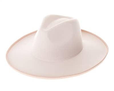 Vegan Felt Rancher Panama Hat Pencil Roll Brim - 4 Colors!