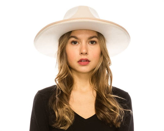 Vegan Felt Rancher Panama Hat Pencil Roll Brim - 4 Colors!