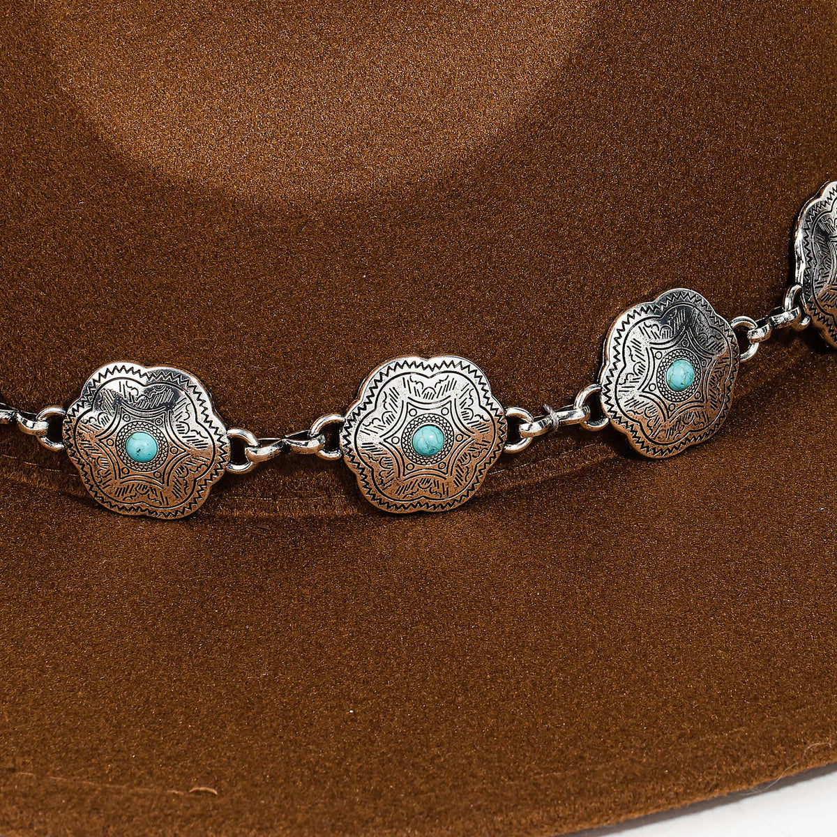 Chain Strap Fedora Hat