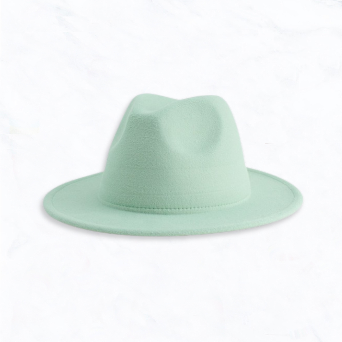 Flat Edge Felt Fedora Hat