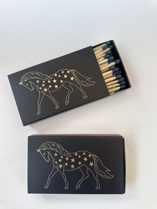 Black Oversized Horse & Stars Matches