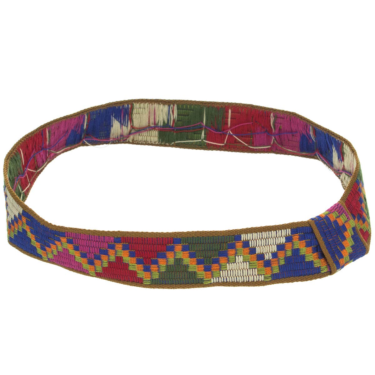 Fedora Hat Aztec Pattern Fabric Belt