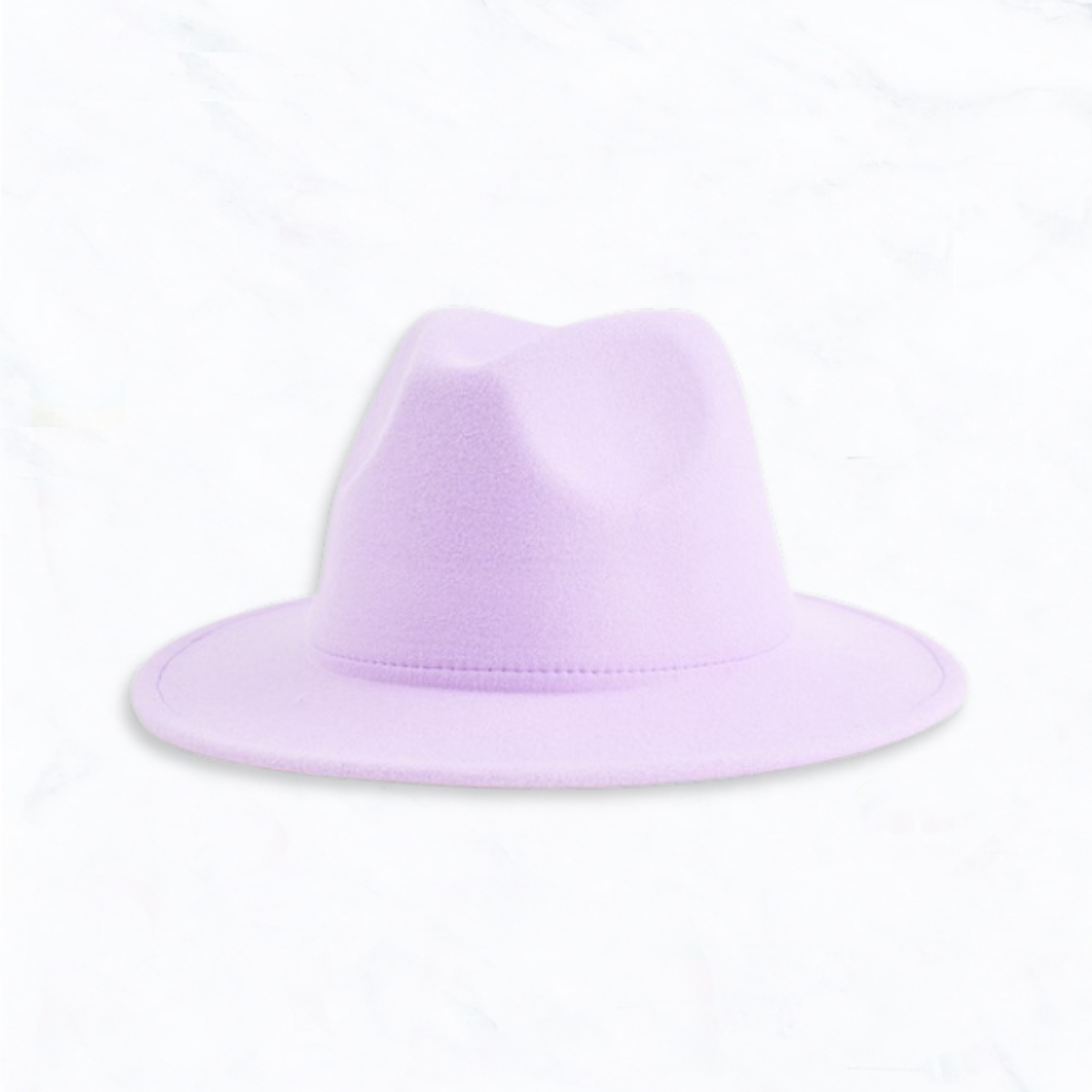 Flat Edge Felt Fedora Hat