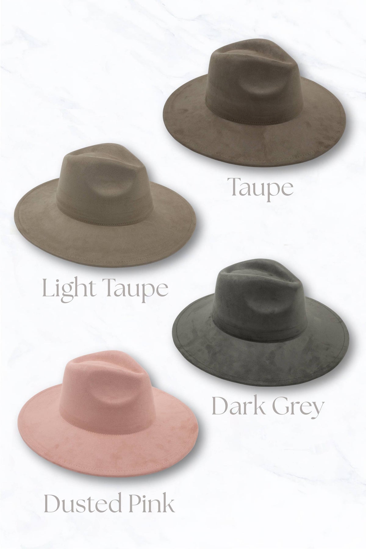 Suede Large Eaves Peach Top Fedora Hat