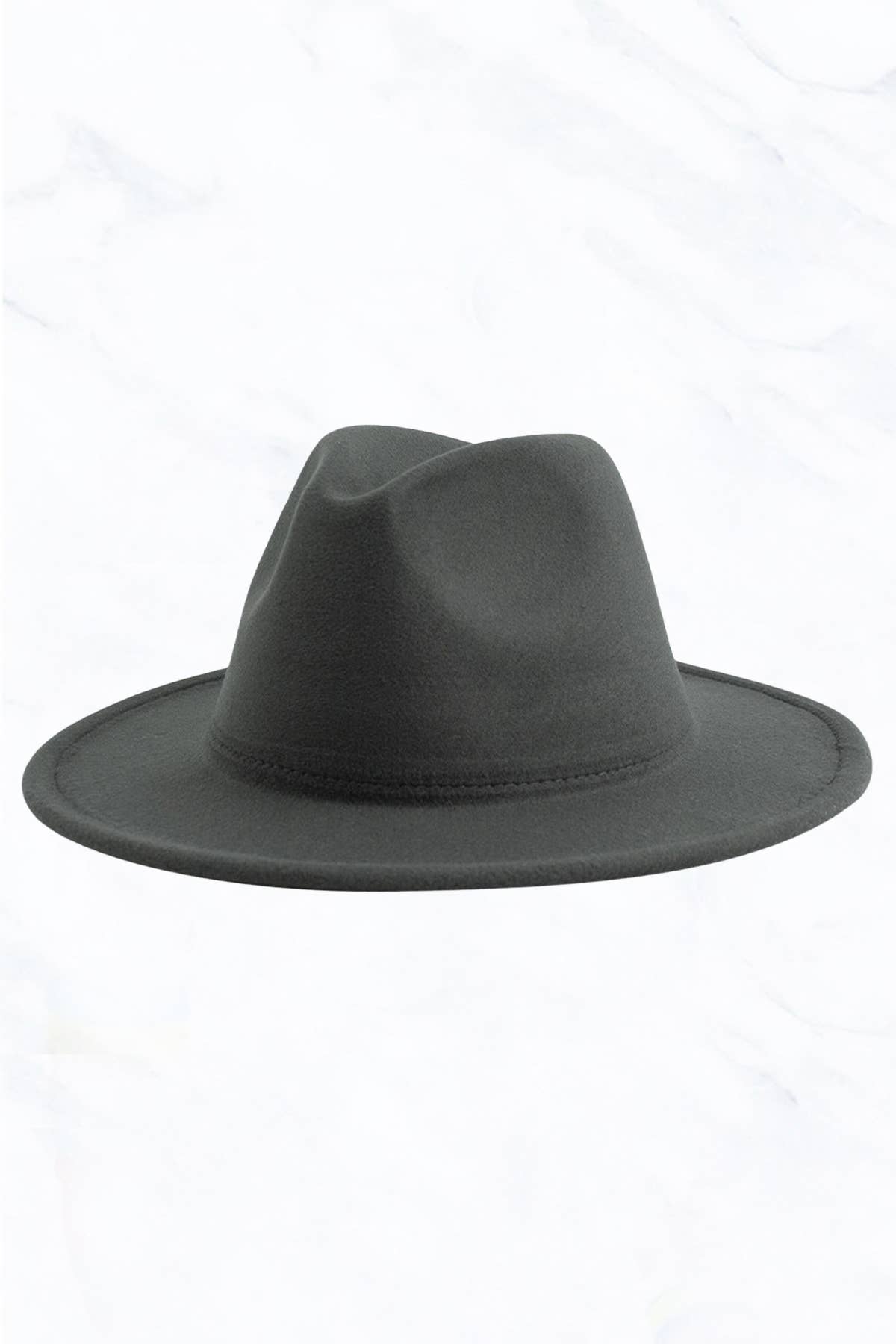 Flat Edge Felt Fedora Hat